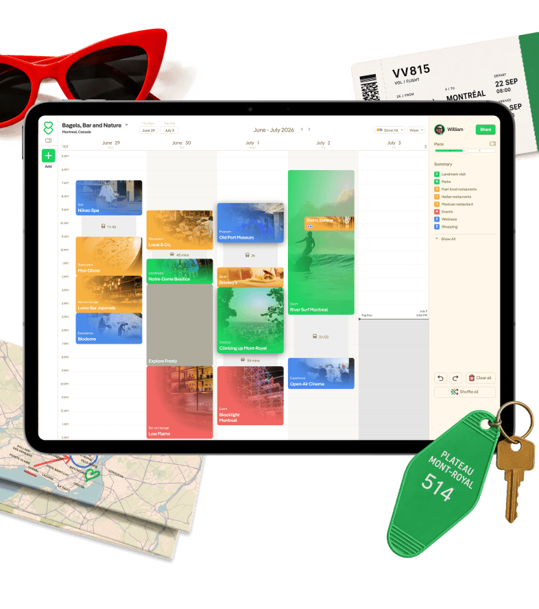 Preview of the Voyage Voyage trip planner